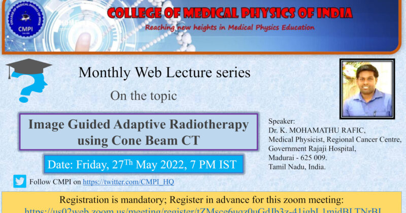 Register for CMPI Web Lecture, scheduled for May 27, 2022